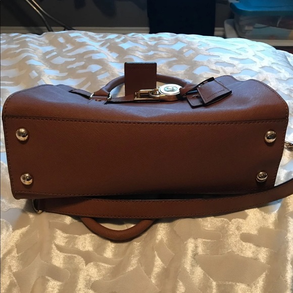 Michael Kors East West Hamilton Satchel in Luggage - Picture 5 of 6